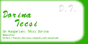 dorina tecsi business card